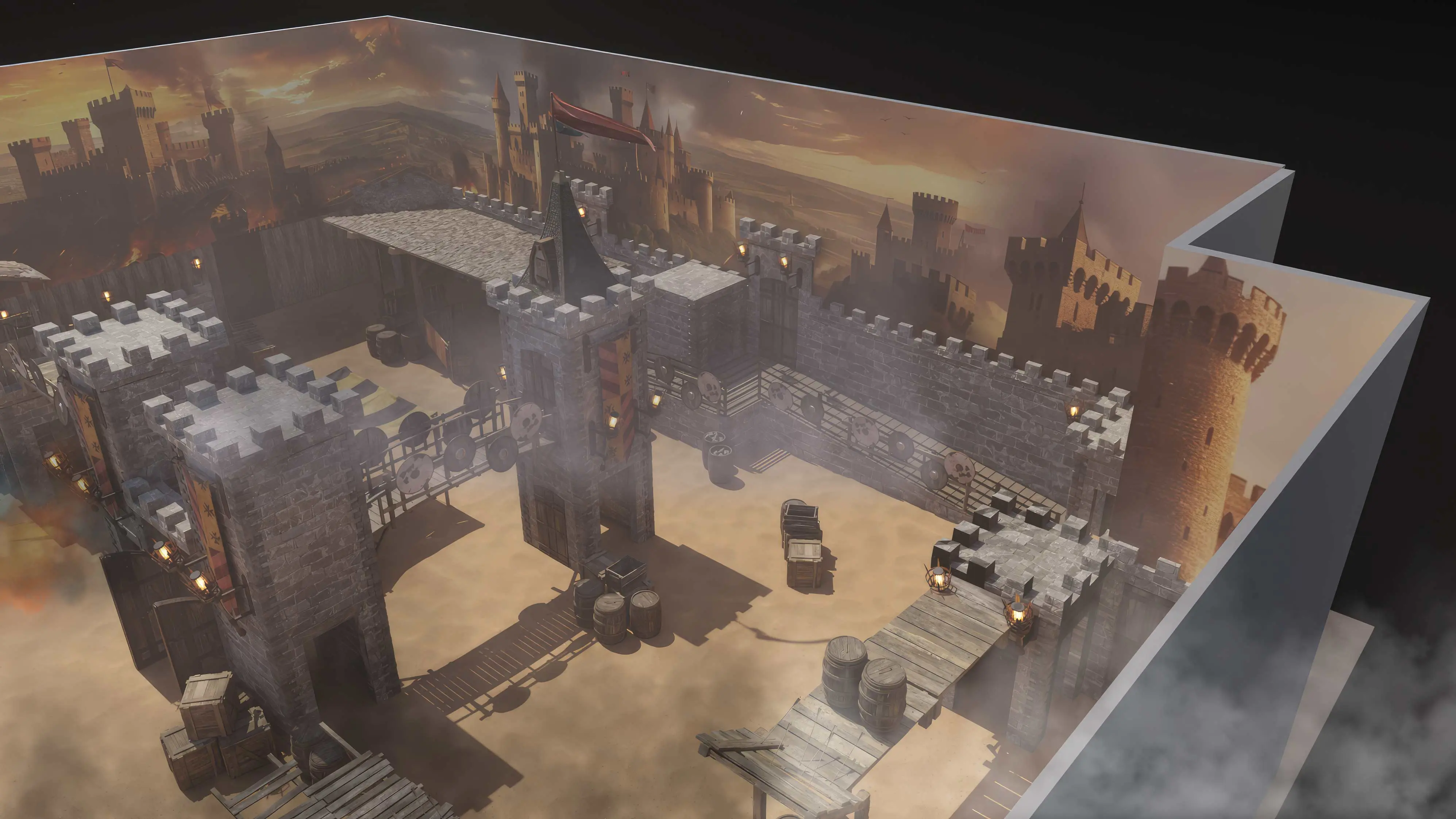 medieval arena design for paintball <br /> custom-built medieval paintball park <br />