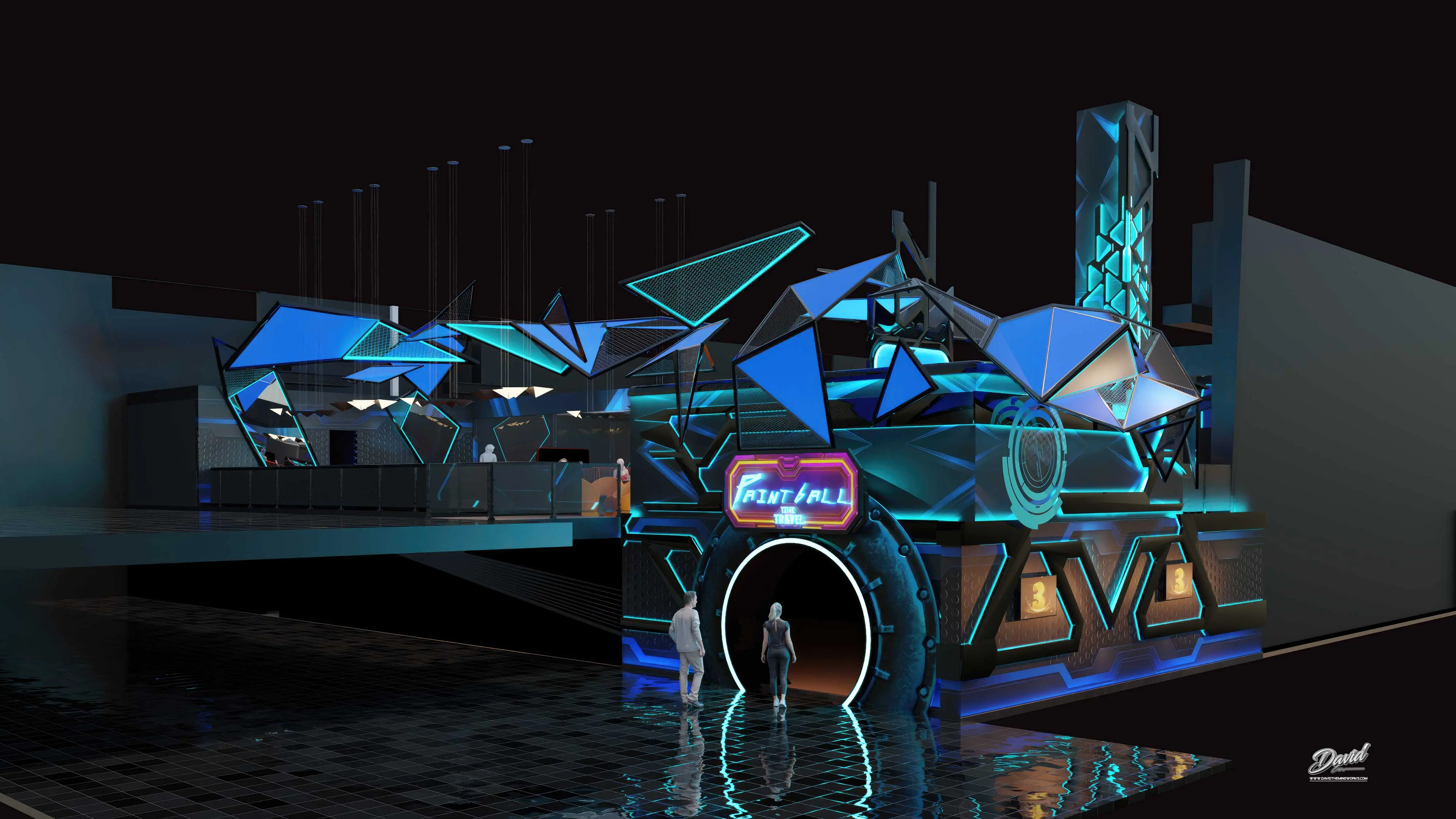 indoor kurdistan paintball themed paintball park design