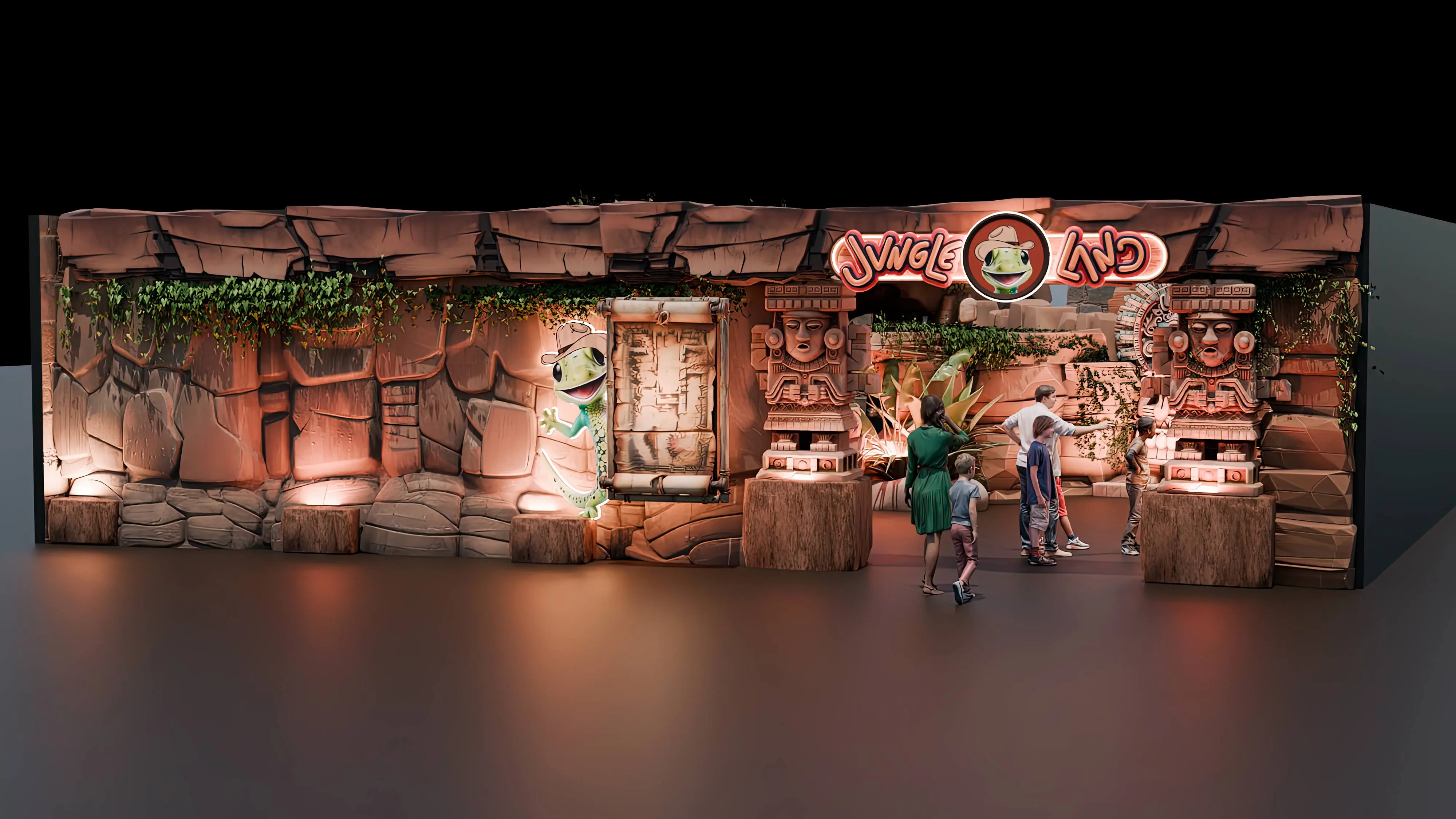 blacklight mini golf construction indoor mini golf layout planning