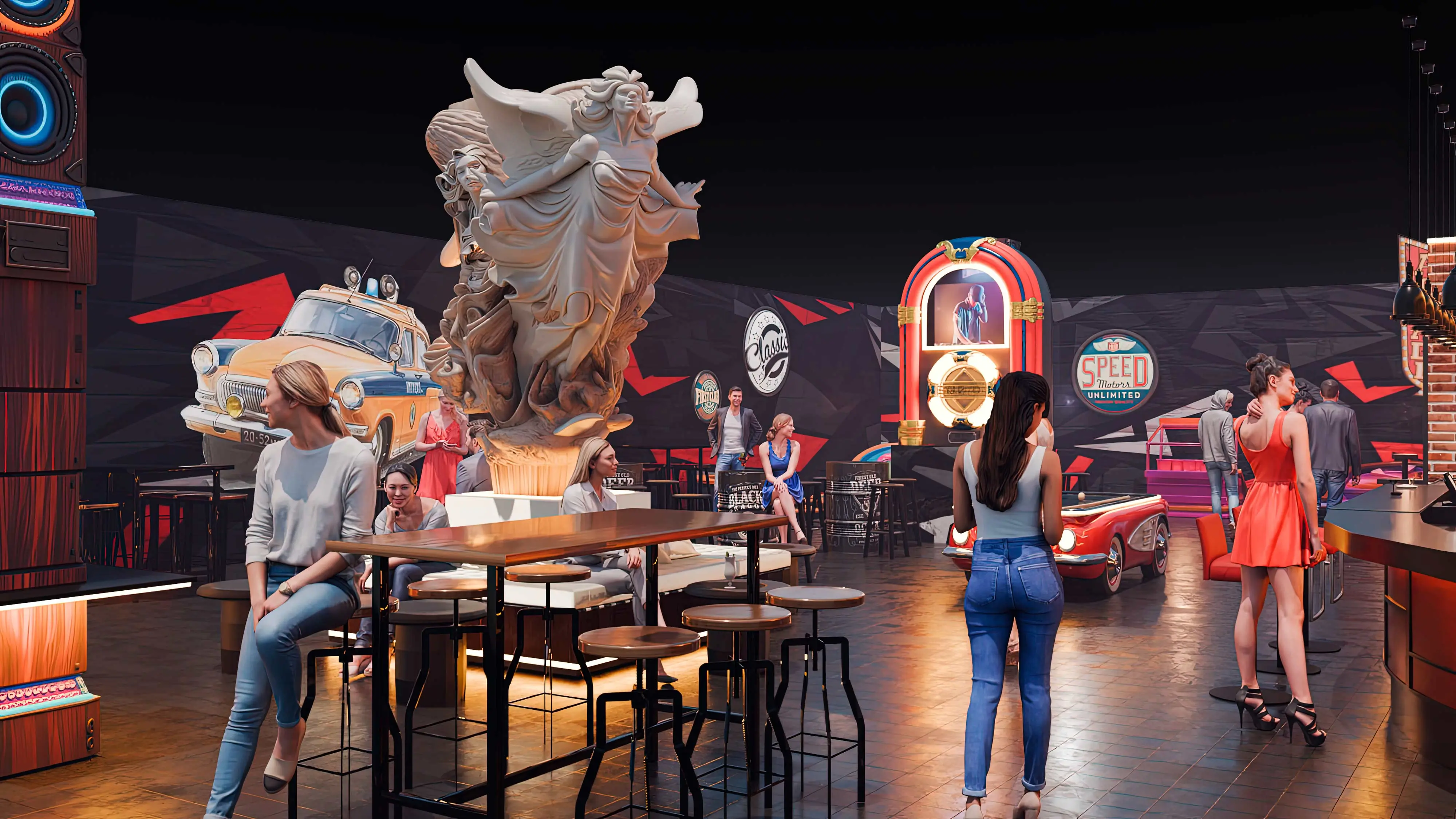 unique bar and mini golf combo   mini golf cocktail bar design