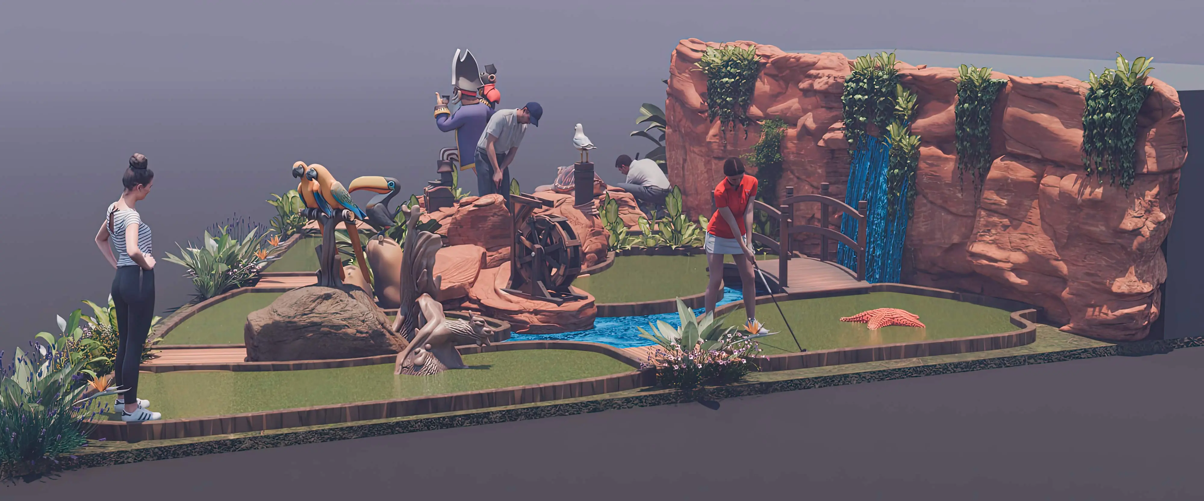 mini golf landscape design   family adventure golf design