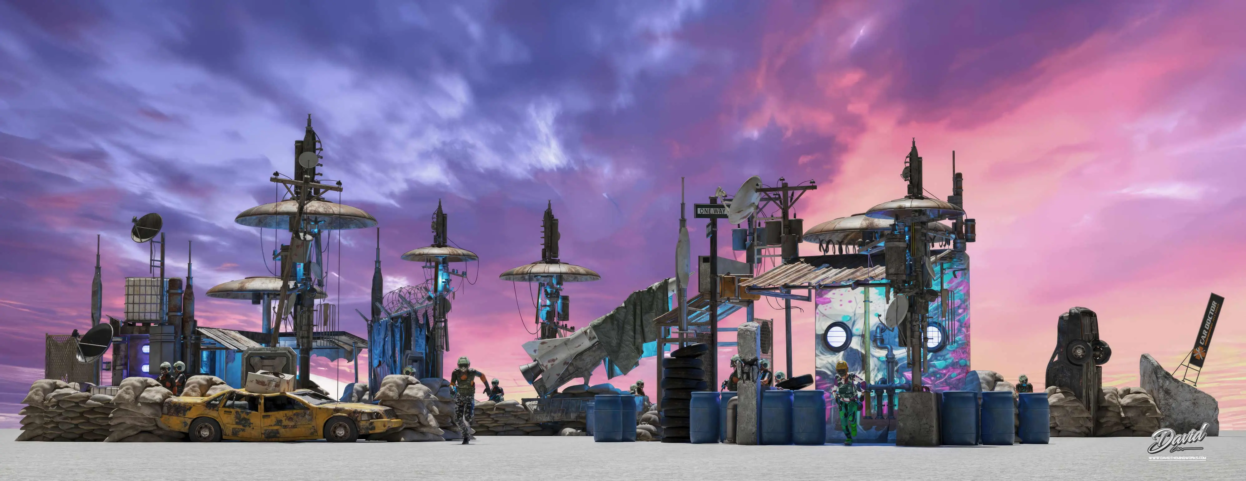 themed paintball park construction, paintball arena design