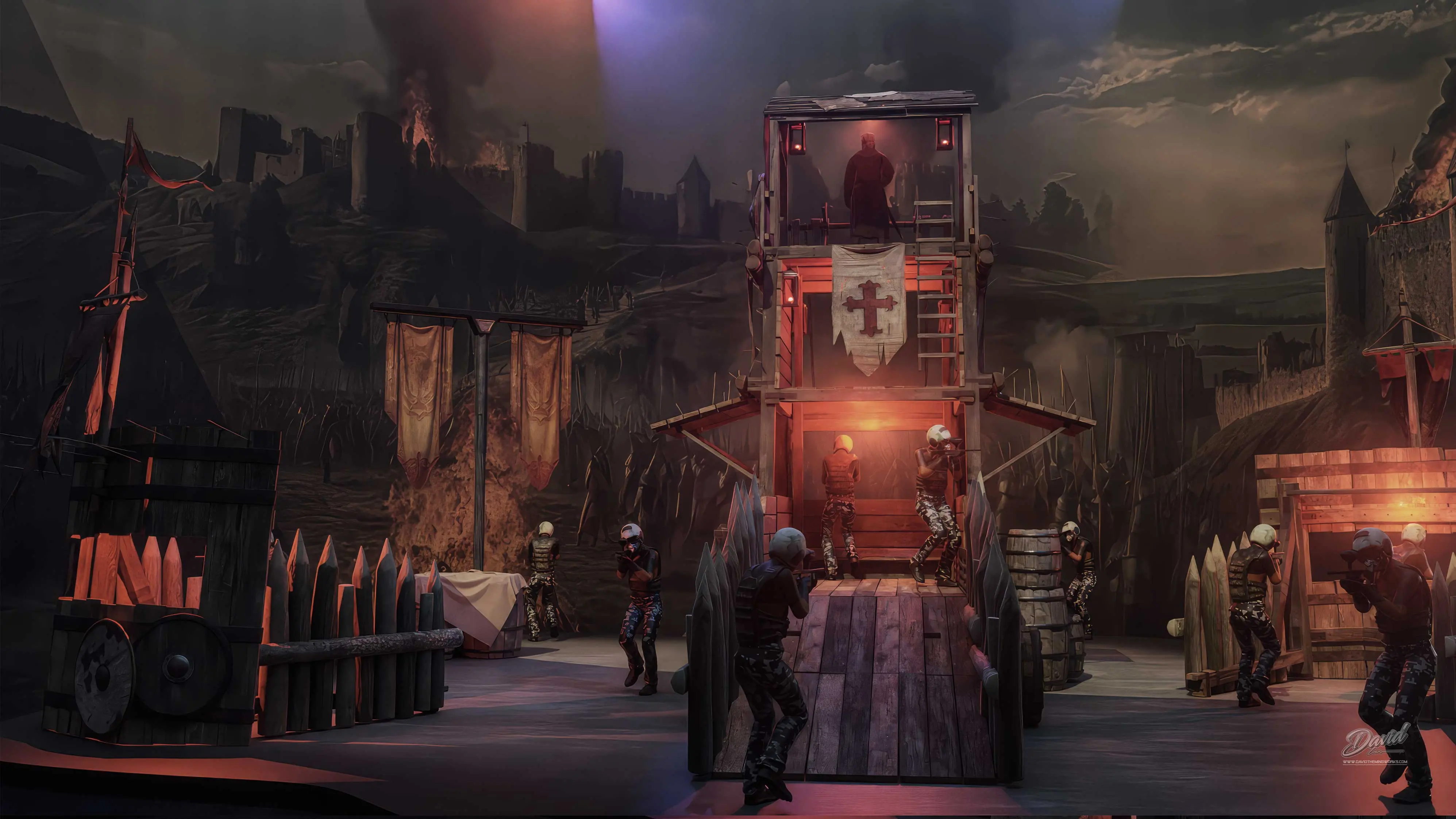 themed paintball park design adventure game design