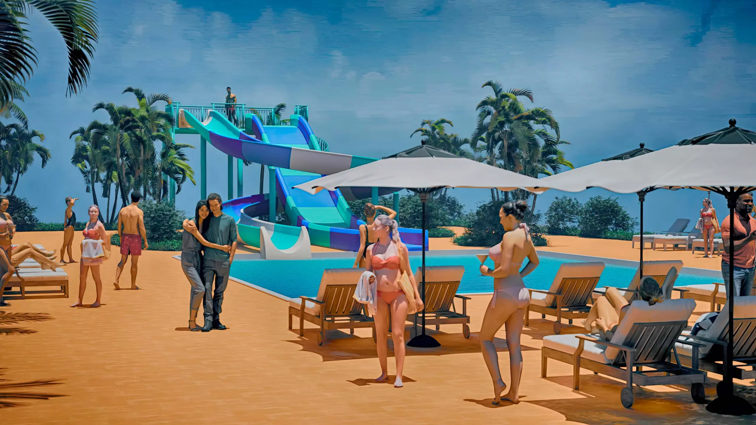 Conception de parc aquatique de style aztèque (8)
