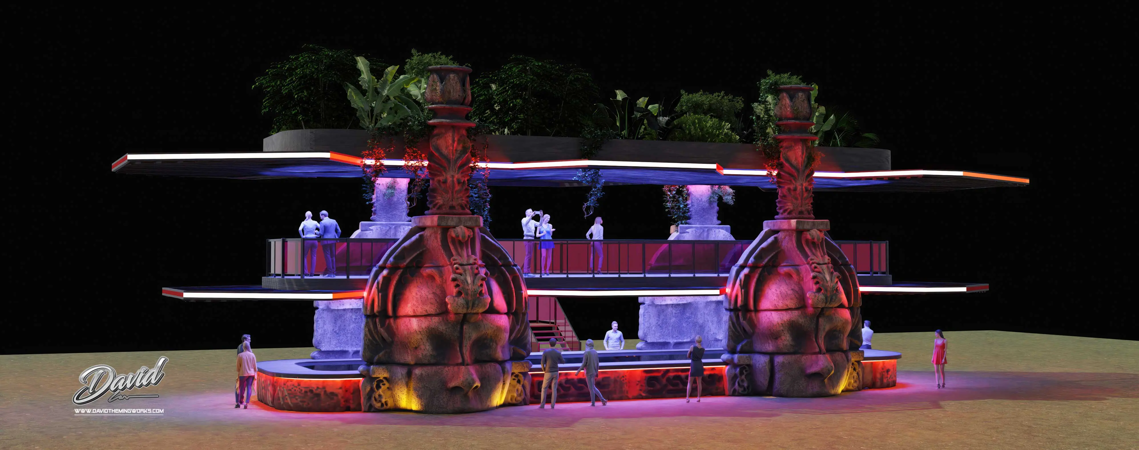 Conception et construction de scènes thématiques pour les festivals de musique conception et construction de scènes musicales à thème