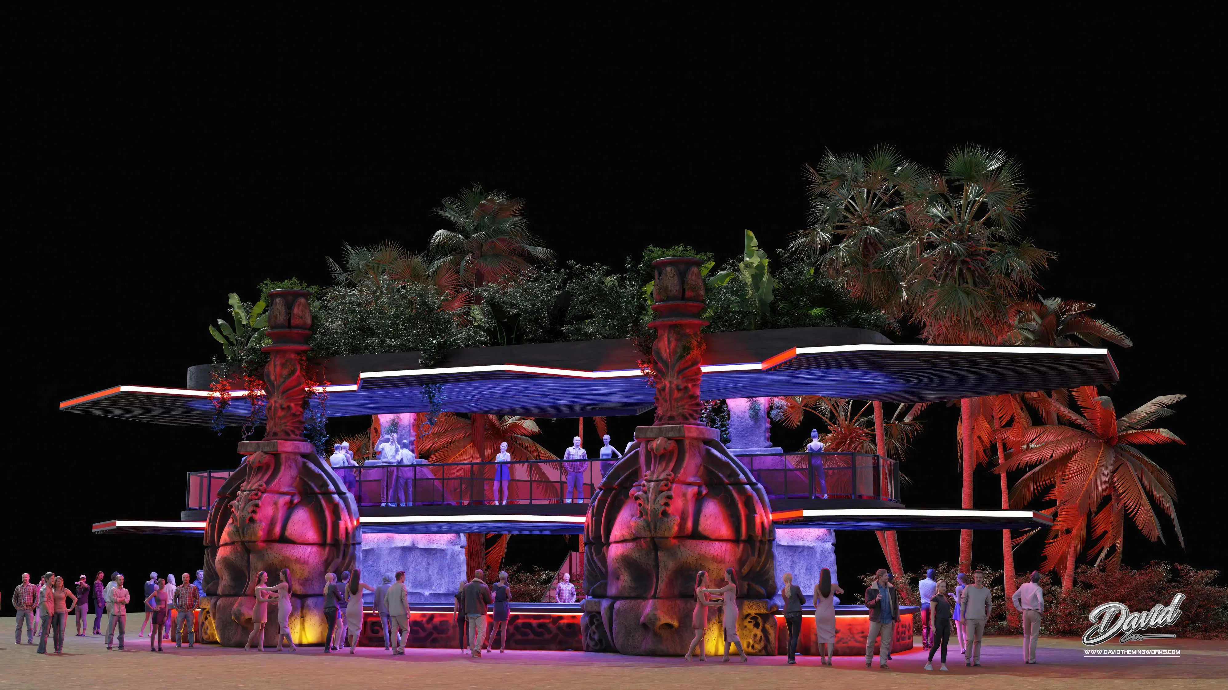 conception et construction de scènes musicales à thème Conception et construction de scènes thématiques pour les festivals de musique