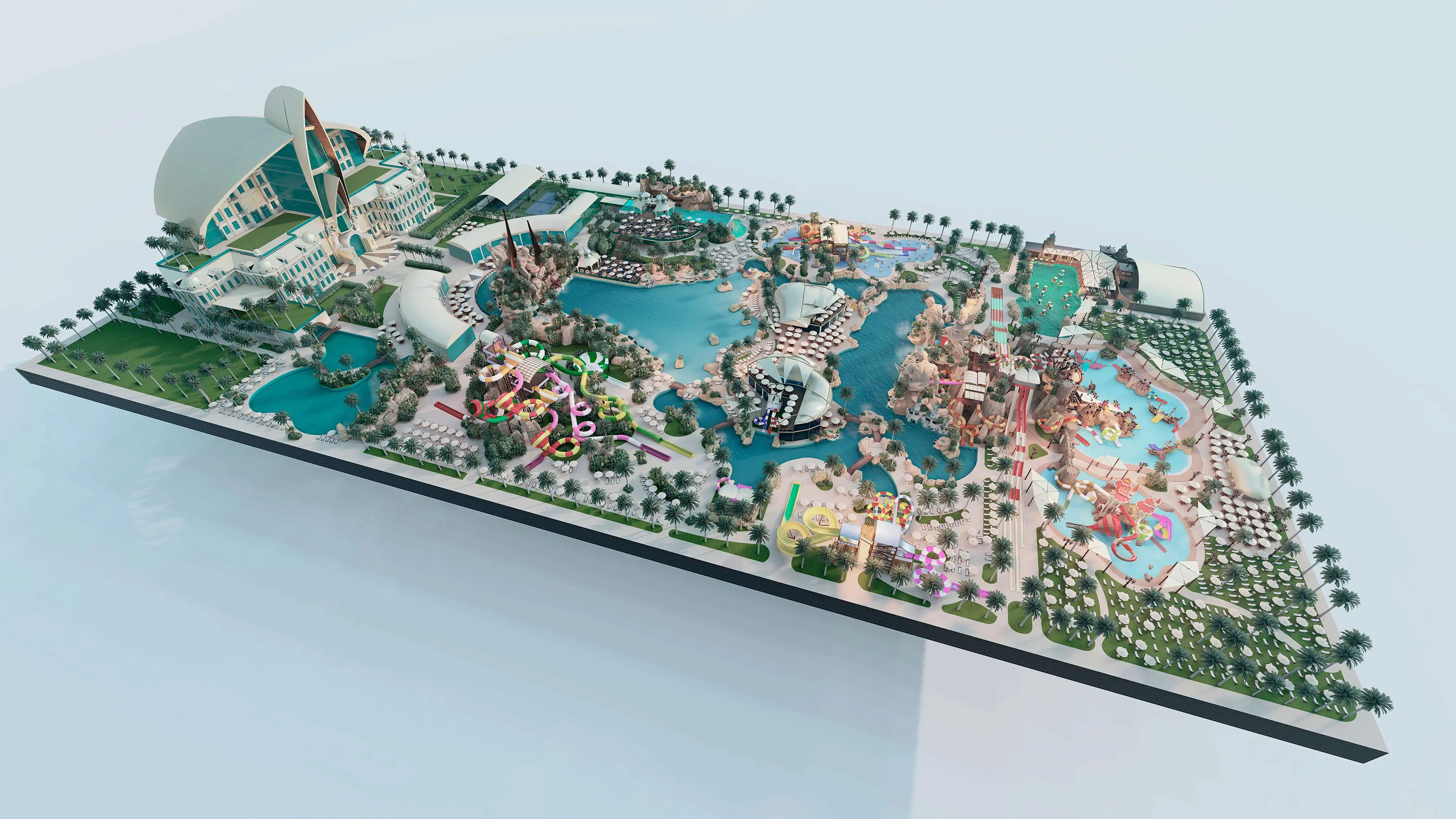 conception de parcs aquatiques avec toboggans et de piscines à thème conception de parc aquatique