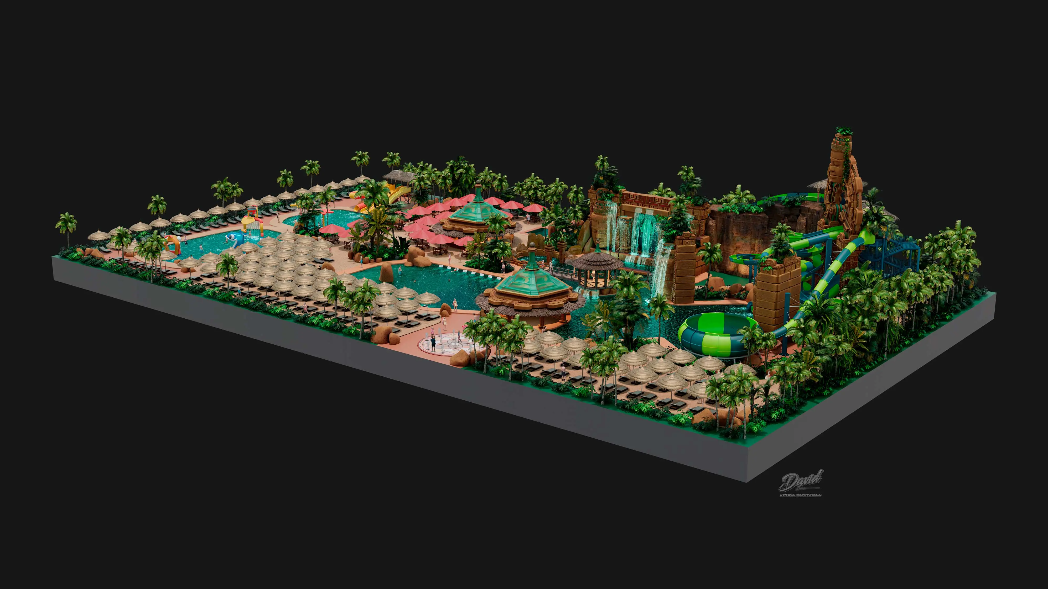 conception de parcs aquatiques avec toboggans et de piscines à thème conception de parc aquatique