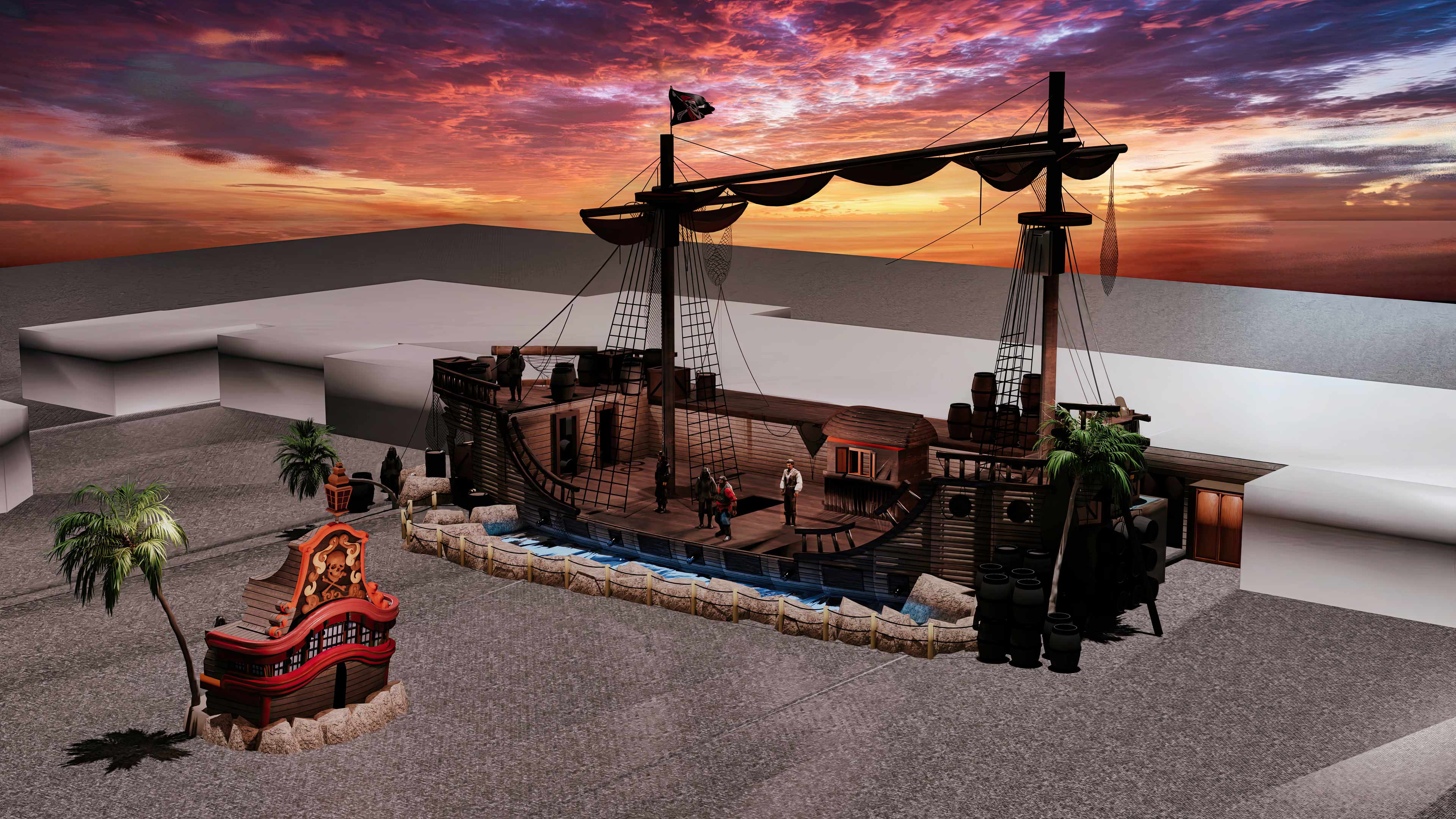 Projeto e construção de palcos temáticos Projeto e construção de palcos temáticos para festivais de música.