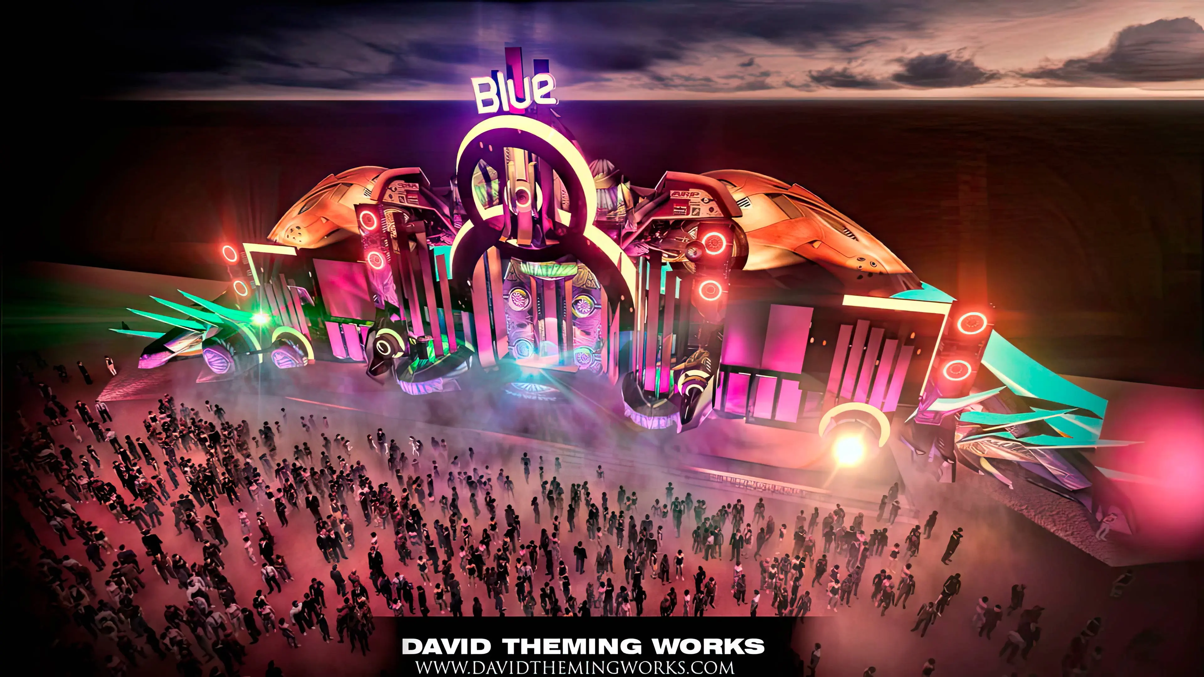 palcos temáticos para festivais de música Projeto e construção de palcos temáticos para festivais de música