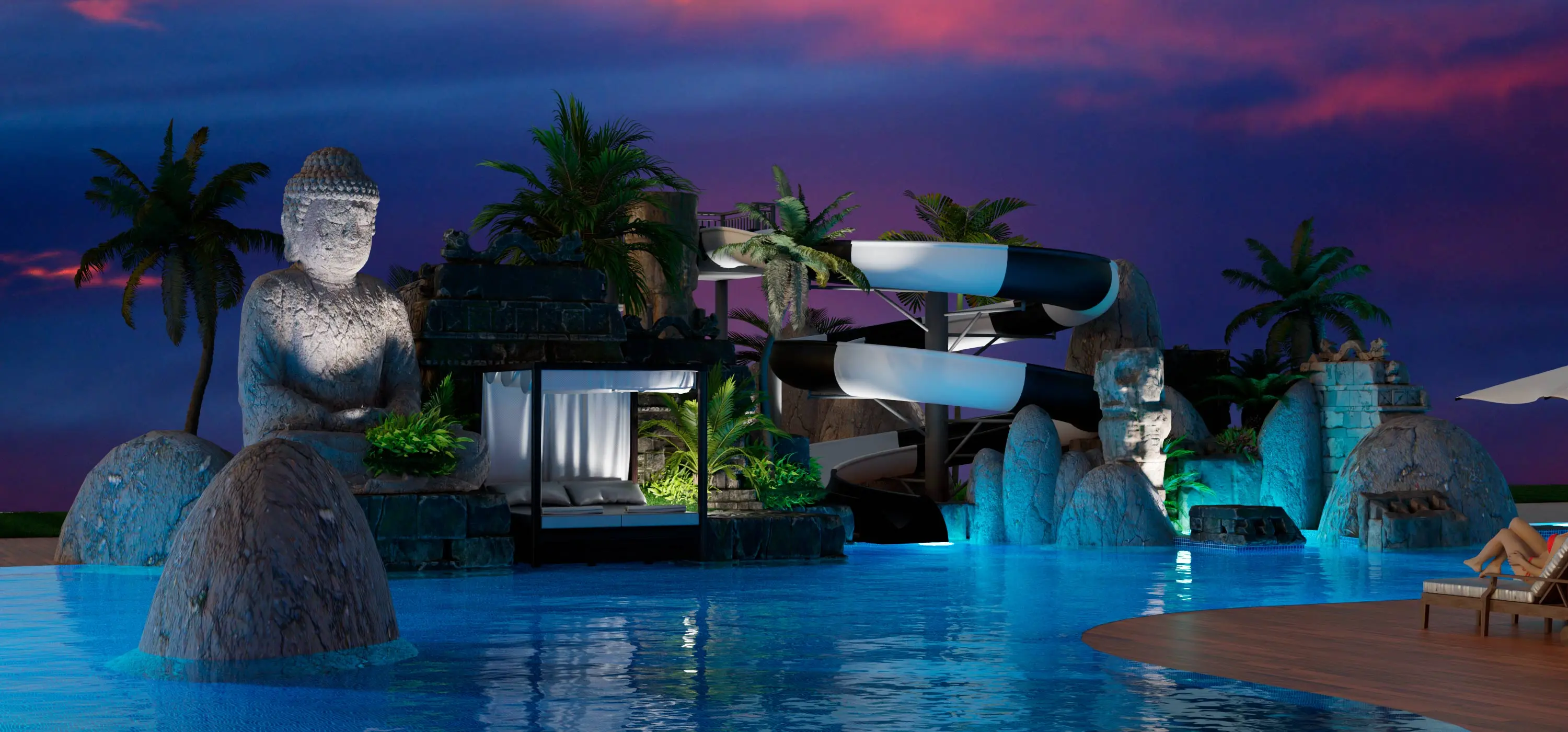 projeto de piscina design de piscina temática