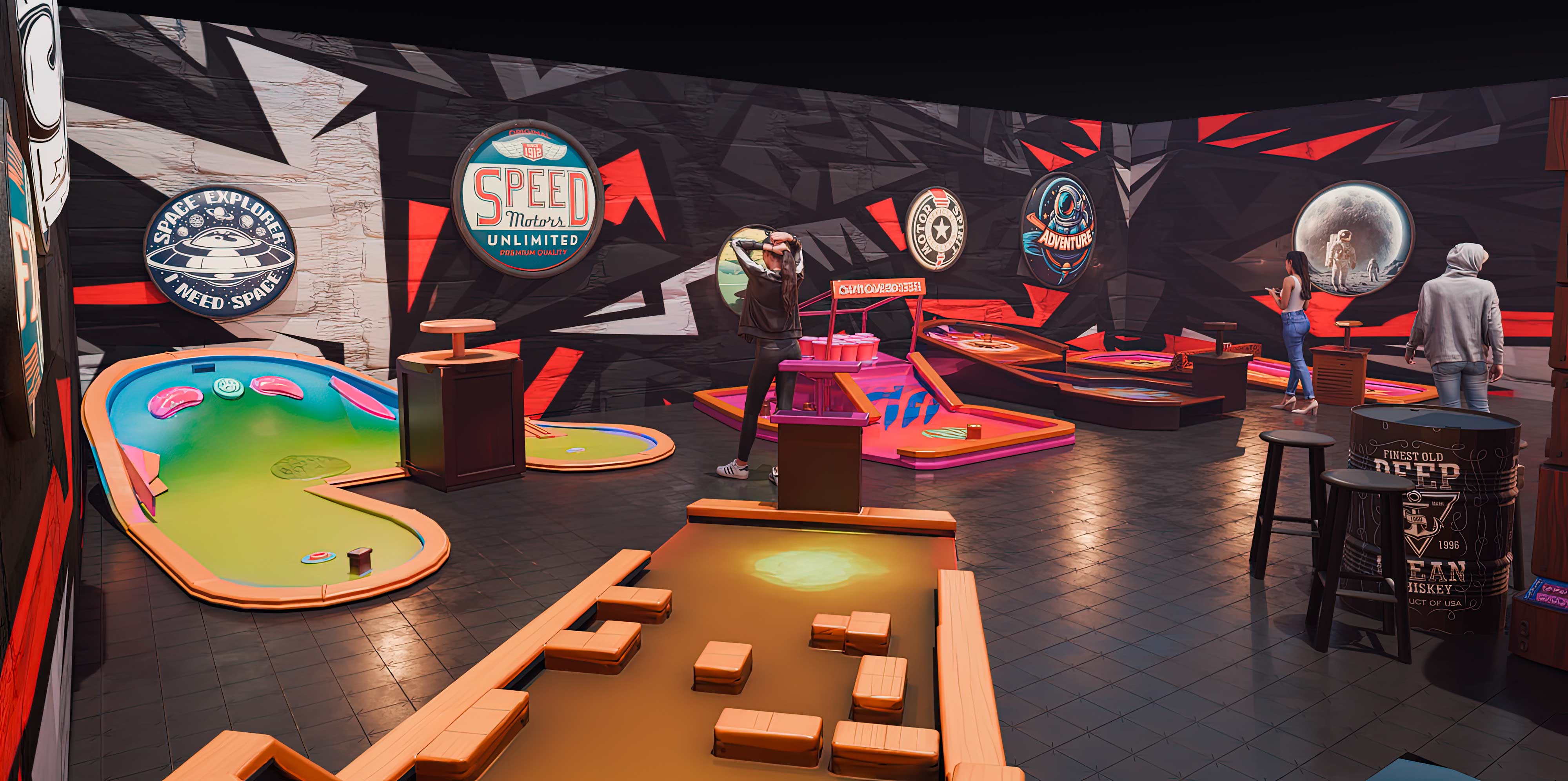 empresas que fabrican minigolf tematizado exterior e interior minigolf temático con recorrido personalizado y decoración